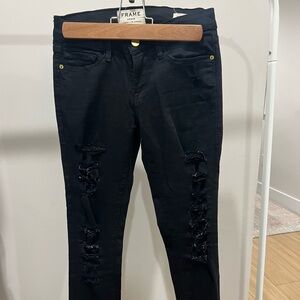 FAME black distressed denim Jeans